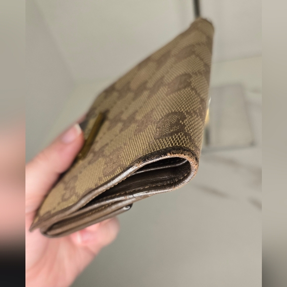 Gucci GG Monogram Brown Canvas Compact Wallet - Picture 12 of 14